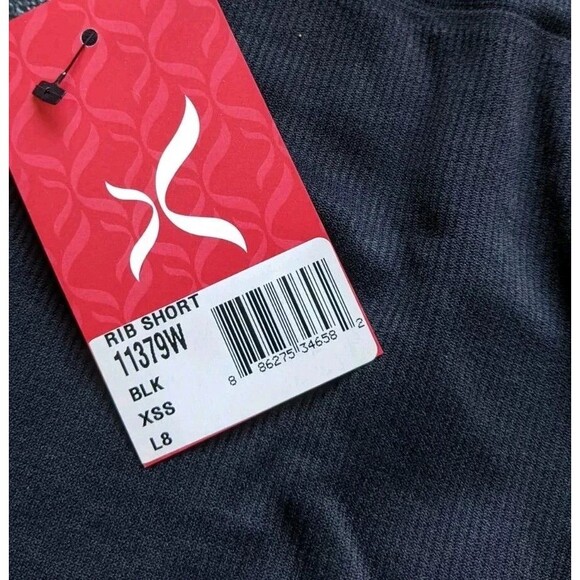 2 Capezio Shorts Seamless Rib Bike Dance Stretch Nylon Spandex Mid Rise XS/S - Picture 15 of 16